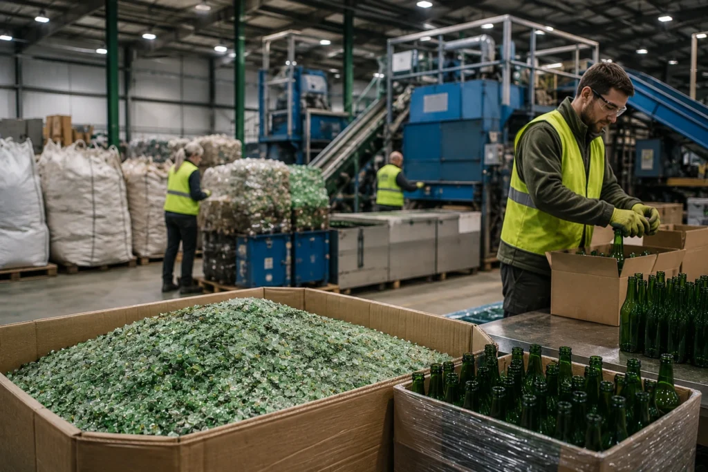 Recycling and packing in action